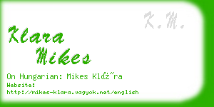 klara mikes business card